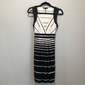 BCBGMAXAZRIA | Black and White Belted Dress | Sz S
